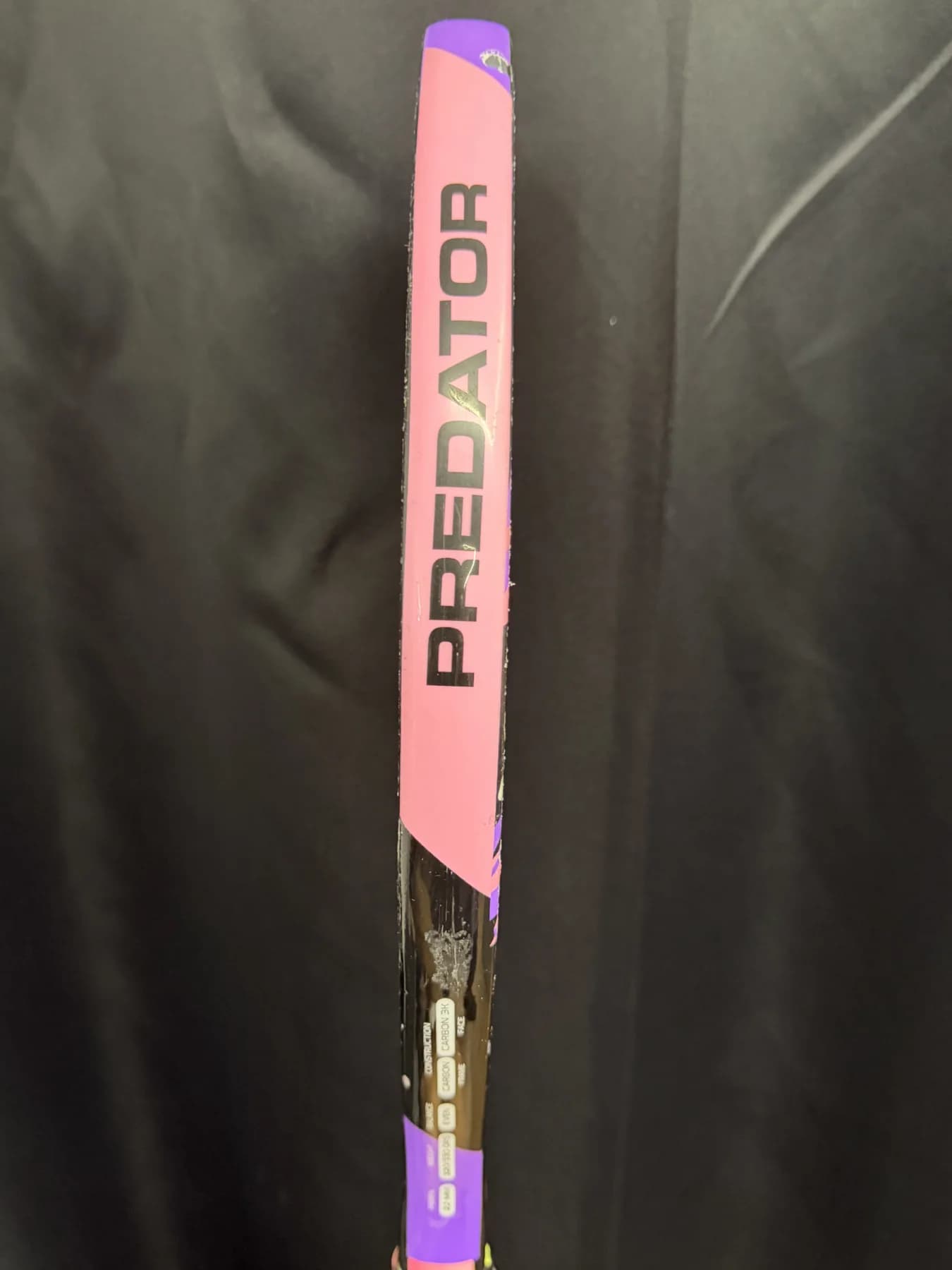 Raquete Beach Tennis Shark Predator Pro - Usada - Carbono 3k - miniatura 5