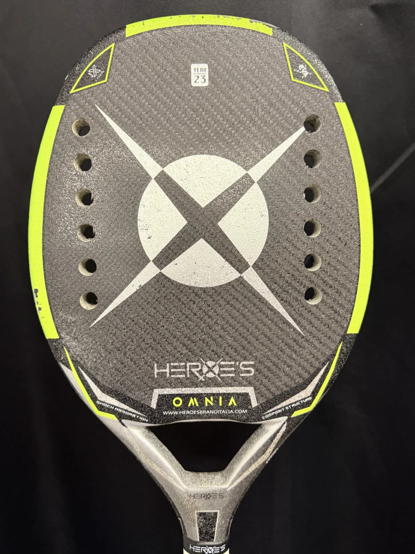 Raquete Beach Tennis Heroes Omnia - Usada - Carbono 3k - miniatura 7