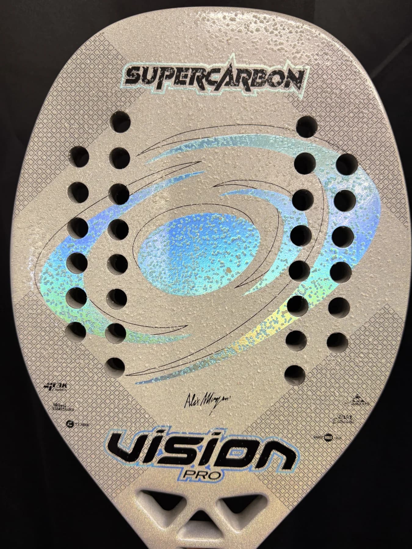 Raquete Beach Tennis Vision SuperCarbon - Usada - Carbono 3k - miniatura 2
