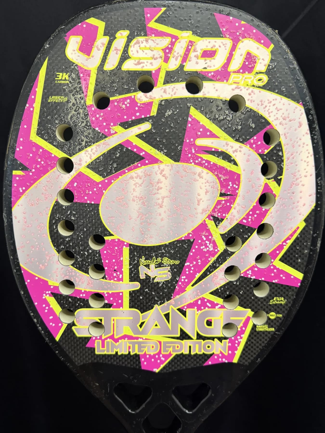 Raquete Beach Tennis Vision Strange - Usada - Carbono 3k - miniatura 3