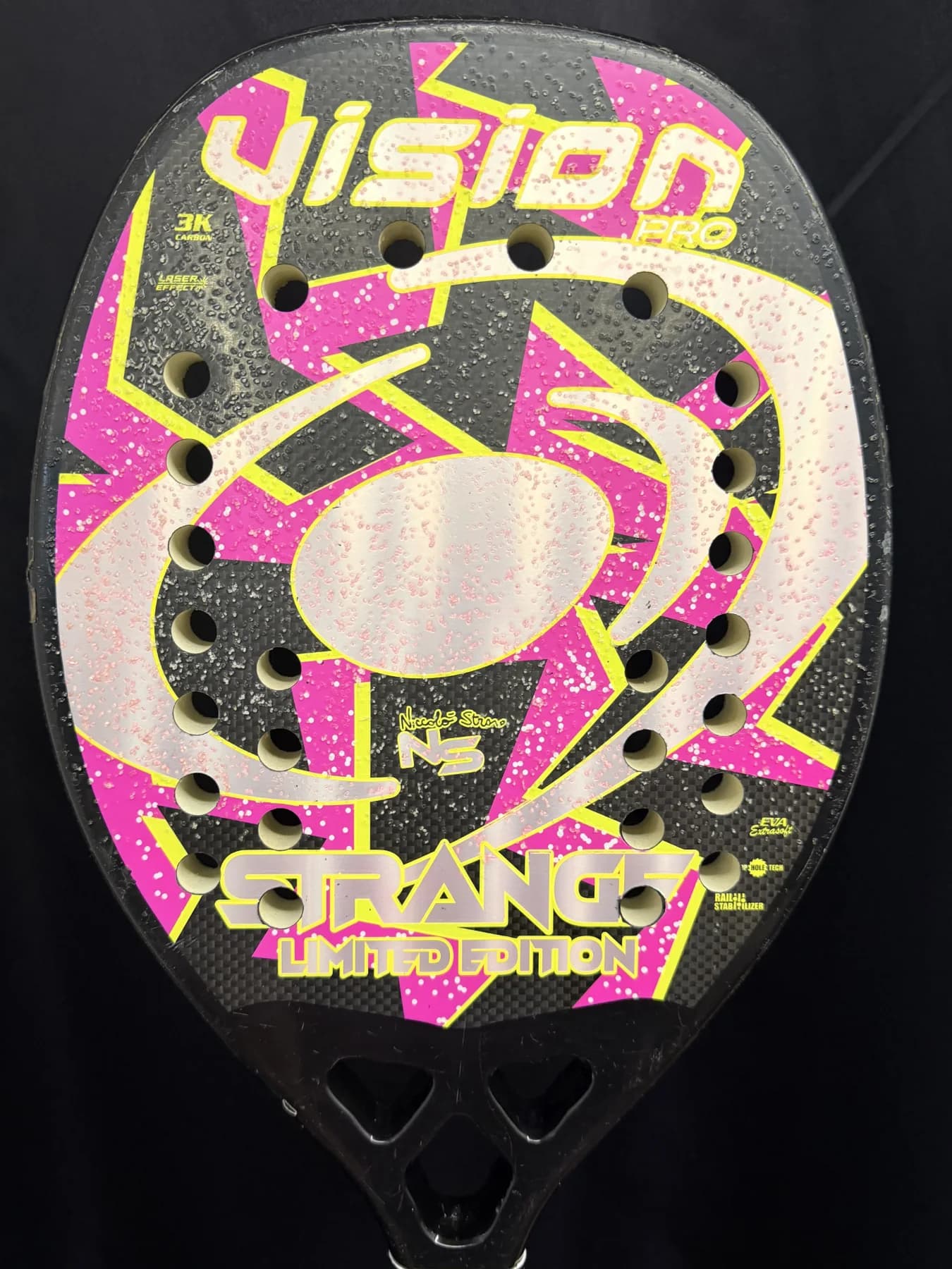 Raquete Beach Tennis Vision Strange - Usada - Carbono 3k - miniatura 6
