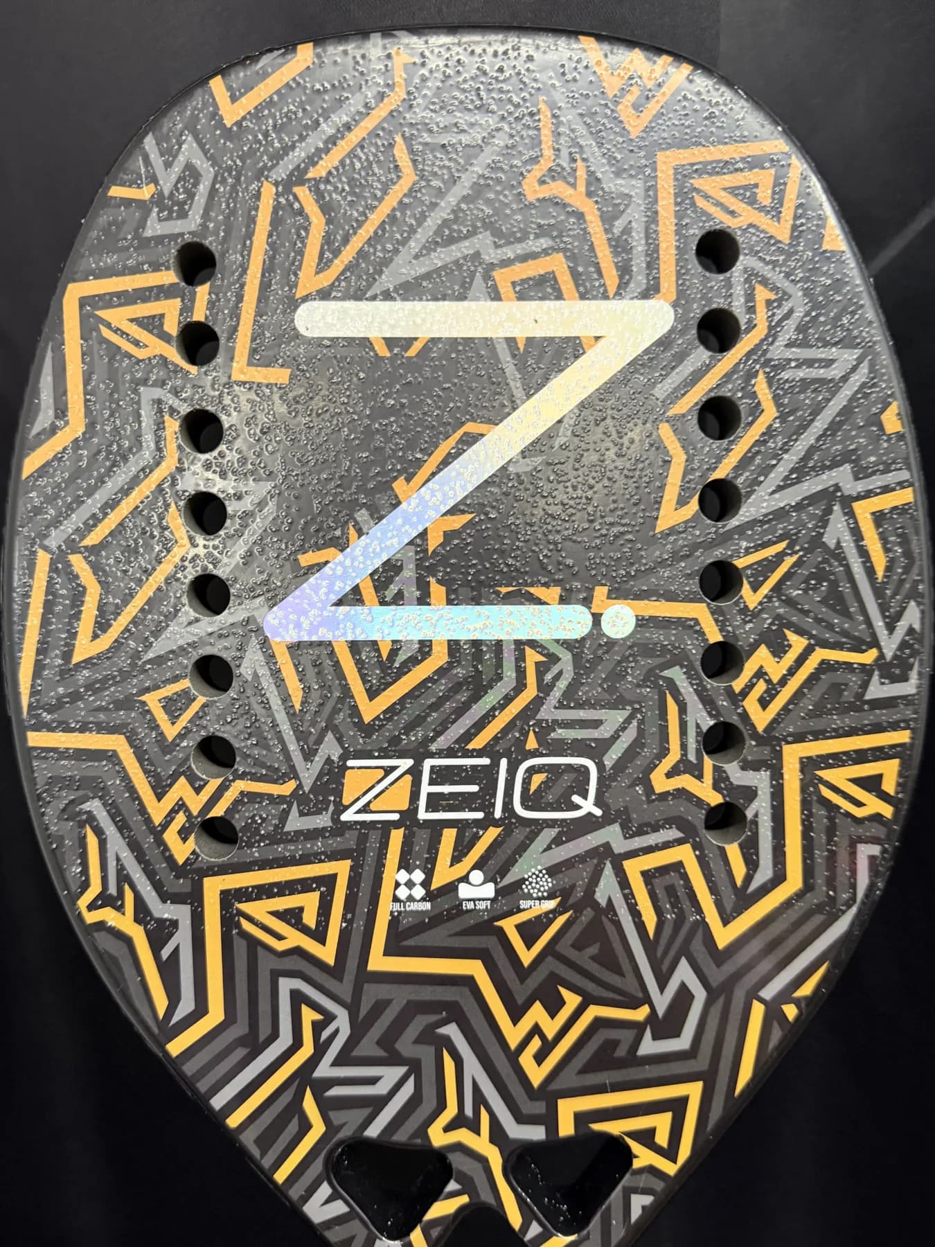 Raquete Beach Tennis Zeiq Snake 2 - Usada - Carbono 3k - miniatura 3