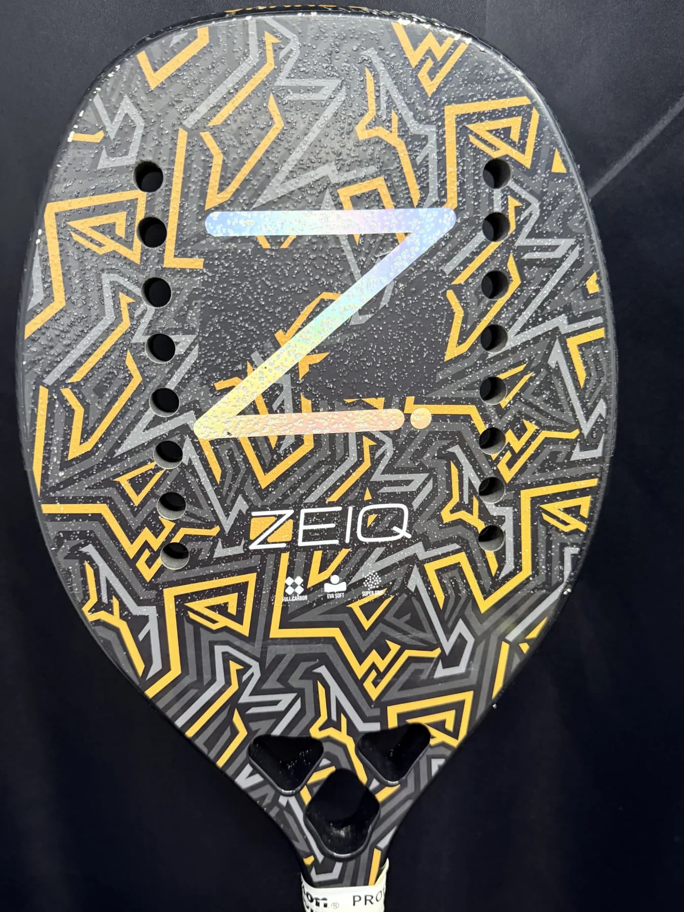 Raquete Beach Tennis Zeiq Snake 2 - Usada - Carbono 3k - miniatura 7