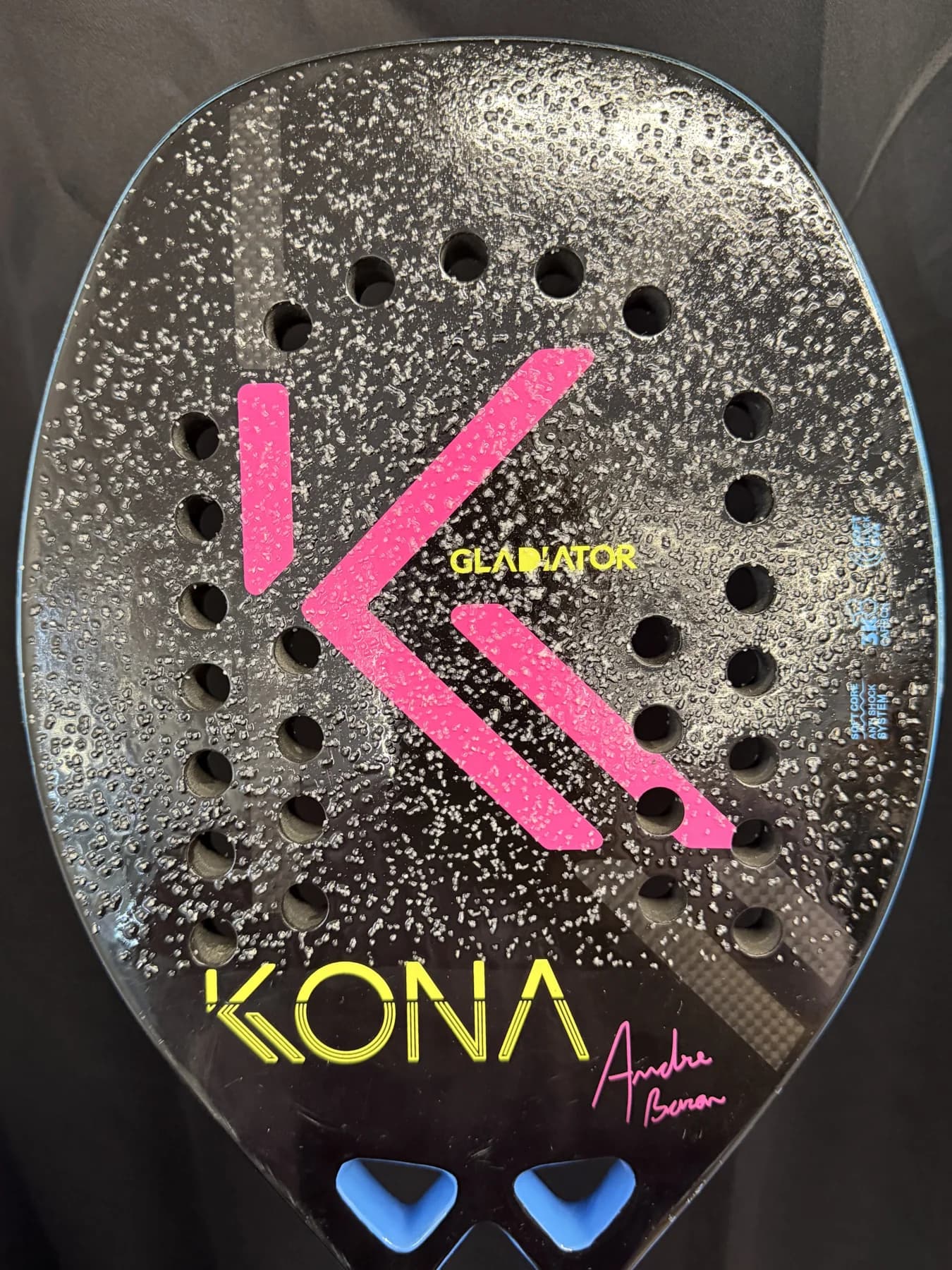 Raquete de Beach Tennis Kona Gladiator - Usada - Carbono 3k - miniatura 2
