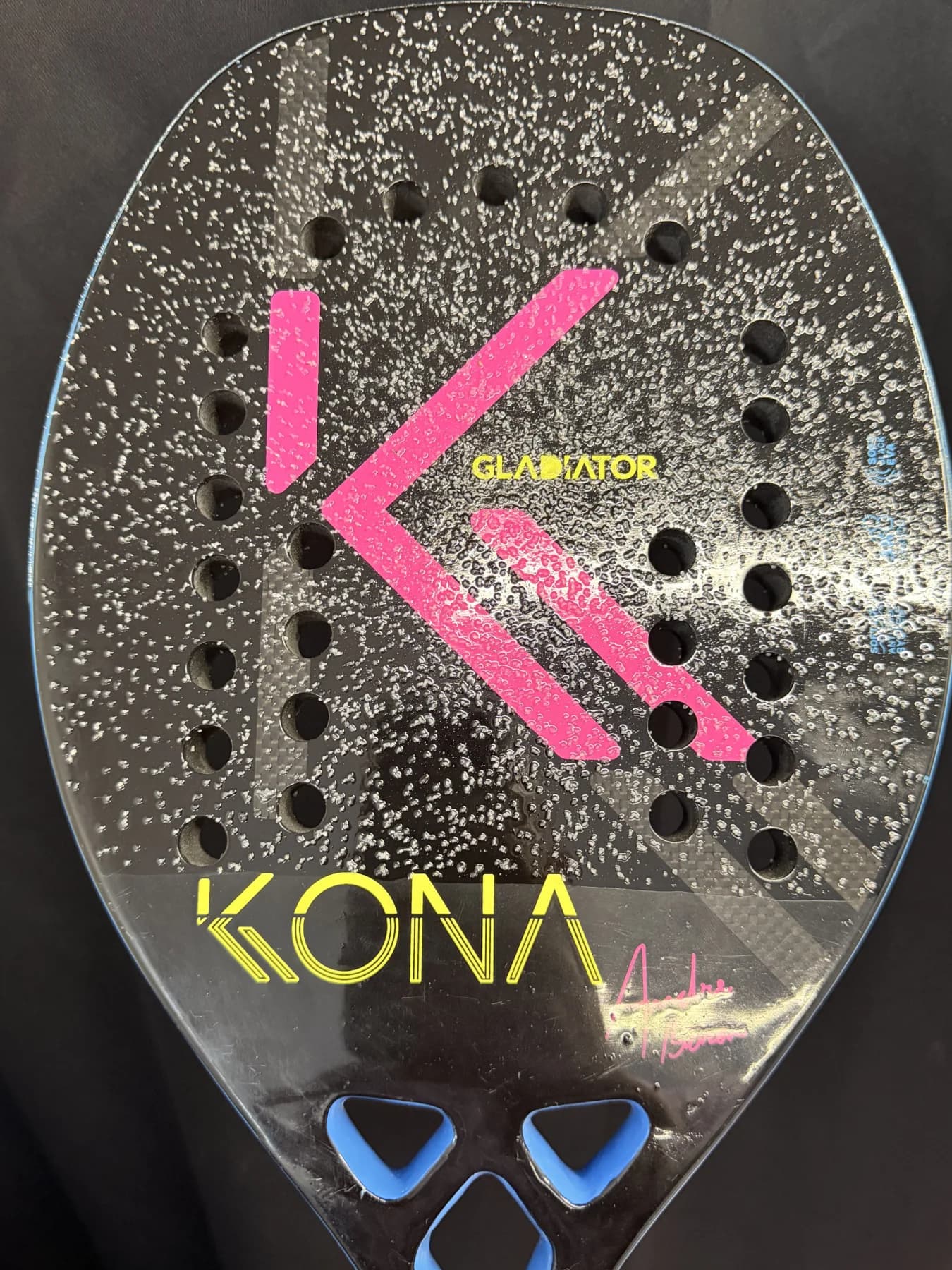 Raquete de Beach Tennis Kona Gladiator - Usada - Carbono 3k - miniatura 6