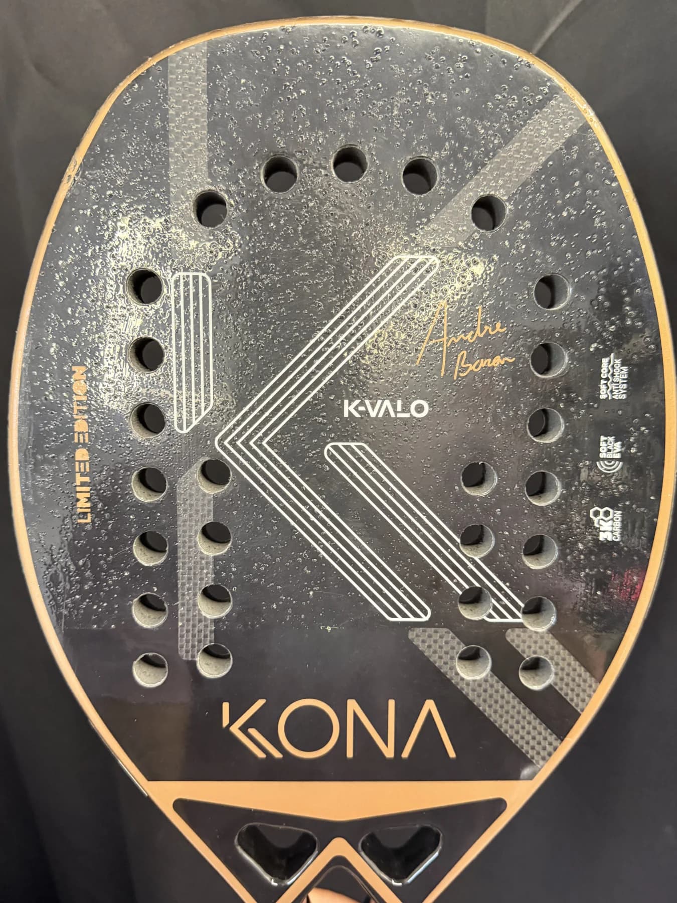 Raquete Beach Tennis Kona KValo Limited Edition - Usada - Carbono 3k - miniatura 3