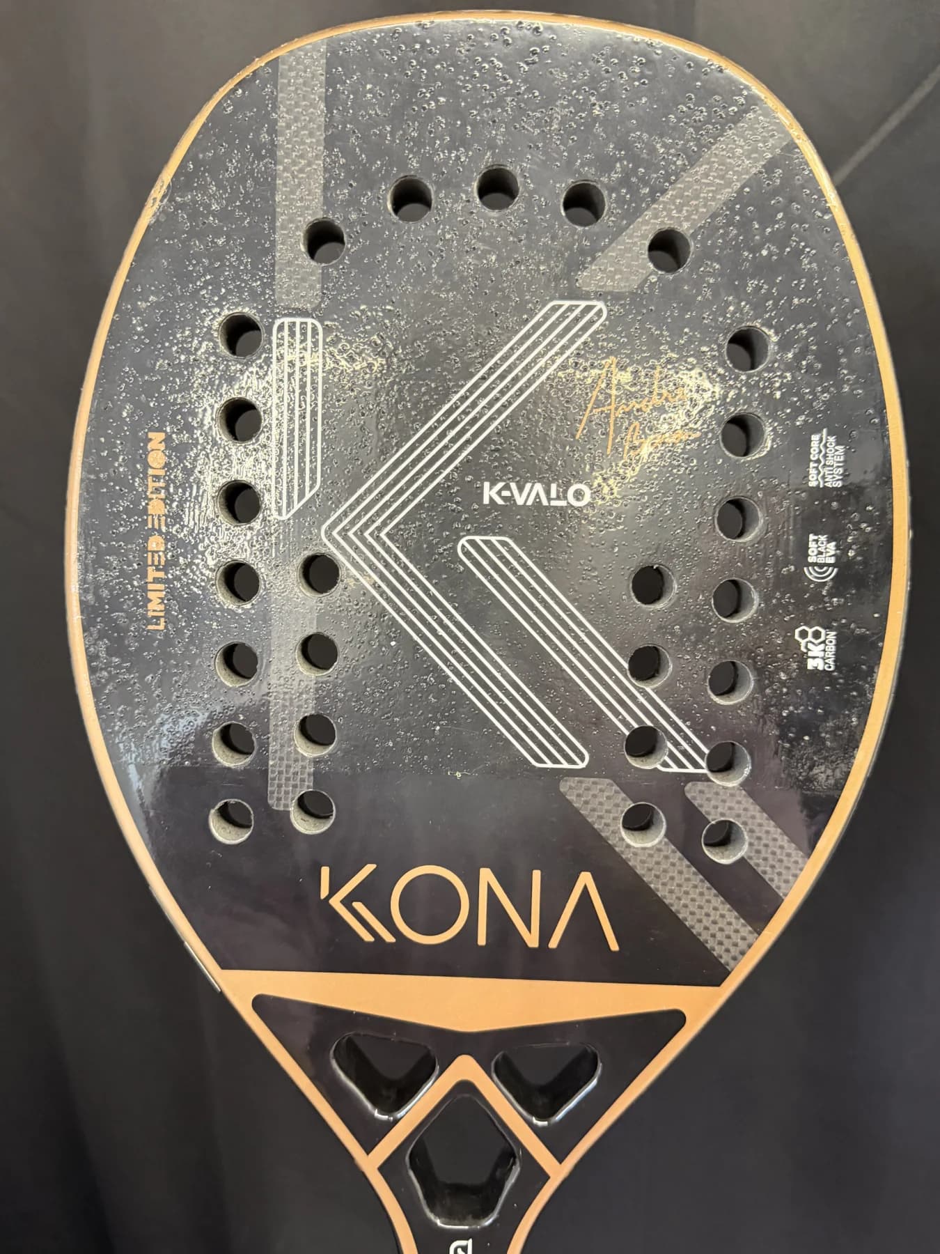 Raquete Beach Tennis Kona KValo Limited Edition - Usada - Carbono 3k - miniatura 6