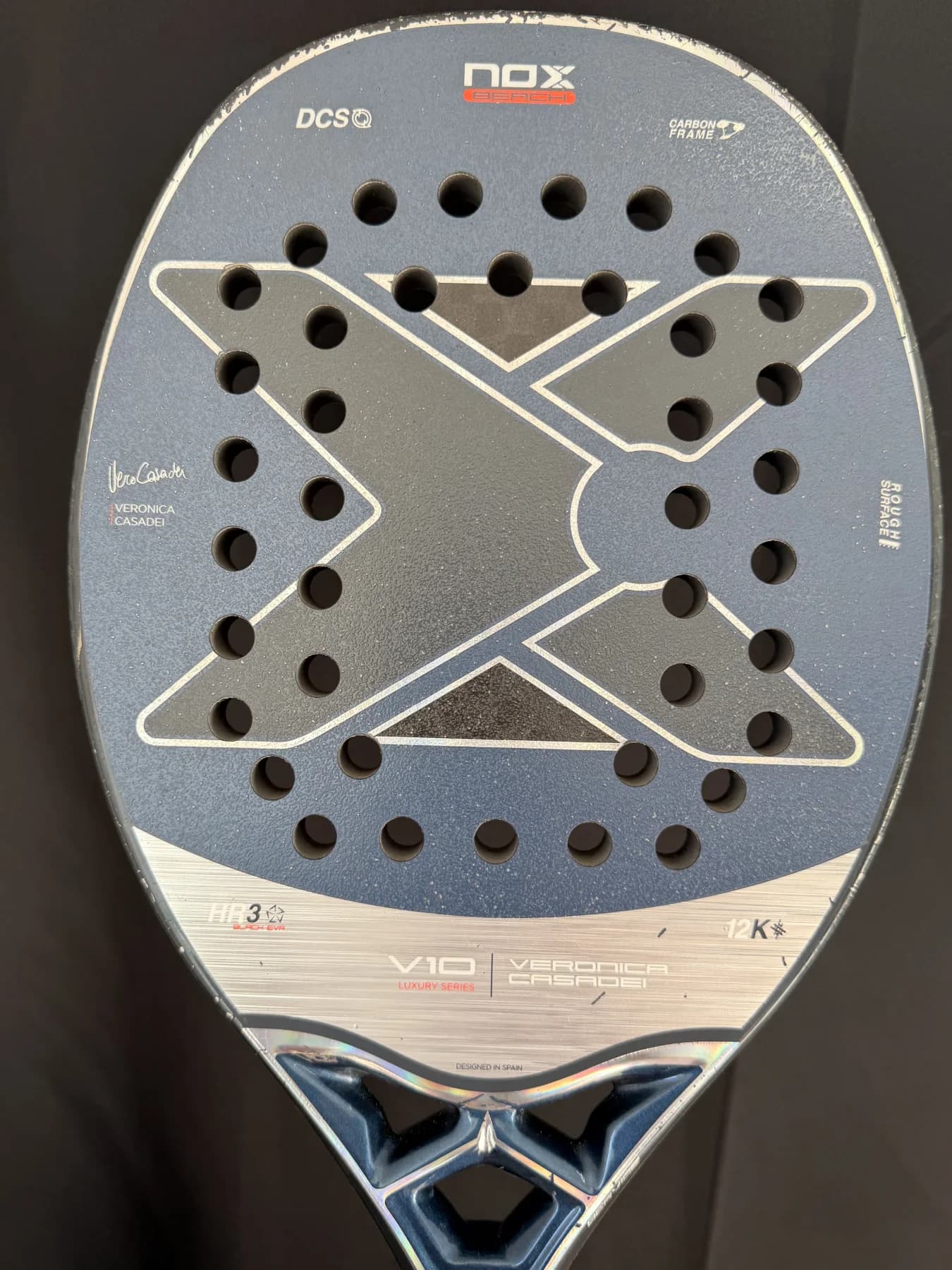 Raquete Beach Tennis Nox V10 2025 - Usada - Carbono 12k - miniatura 6