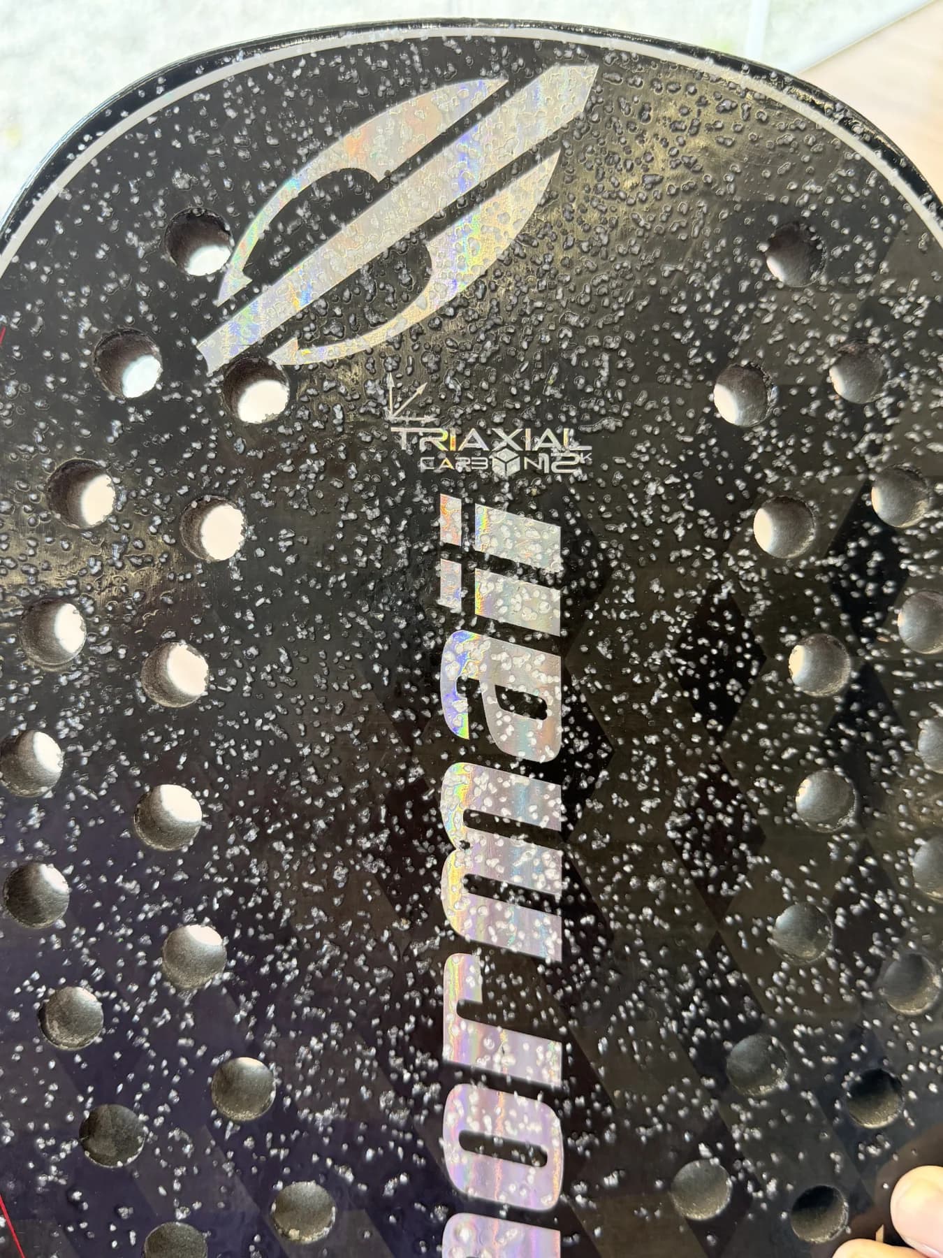 Raquete Beach Tennis Mormaii Triax - Usada - Carbono 24k - miniatura 2