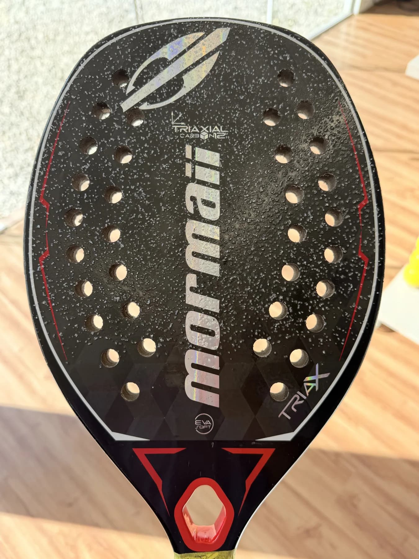 Raquete Beach Tennis Mormaii Triax - Usada - Carbono 24k - miniatura 6