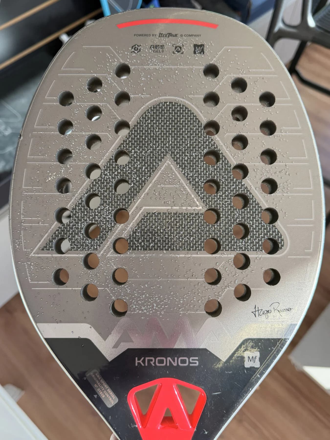 Raquete Beach Tennis AMA Sport Kronos - Usada - Carbono 3k - miniatura 6