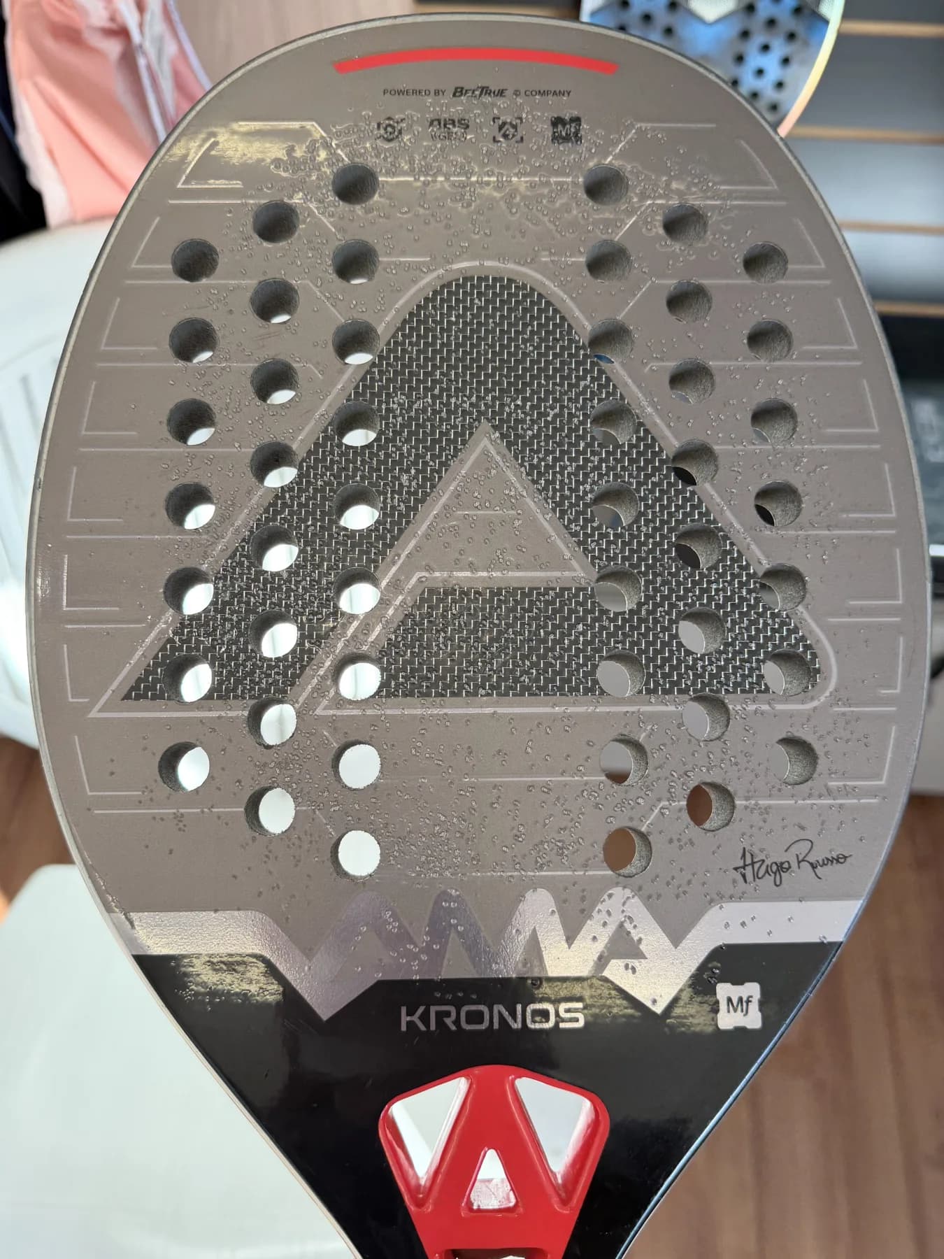 Raquete Beach Tennis AMA Sport Kronos - Usada - Carbono 3k - miniatura 7