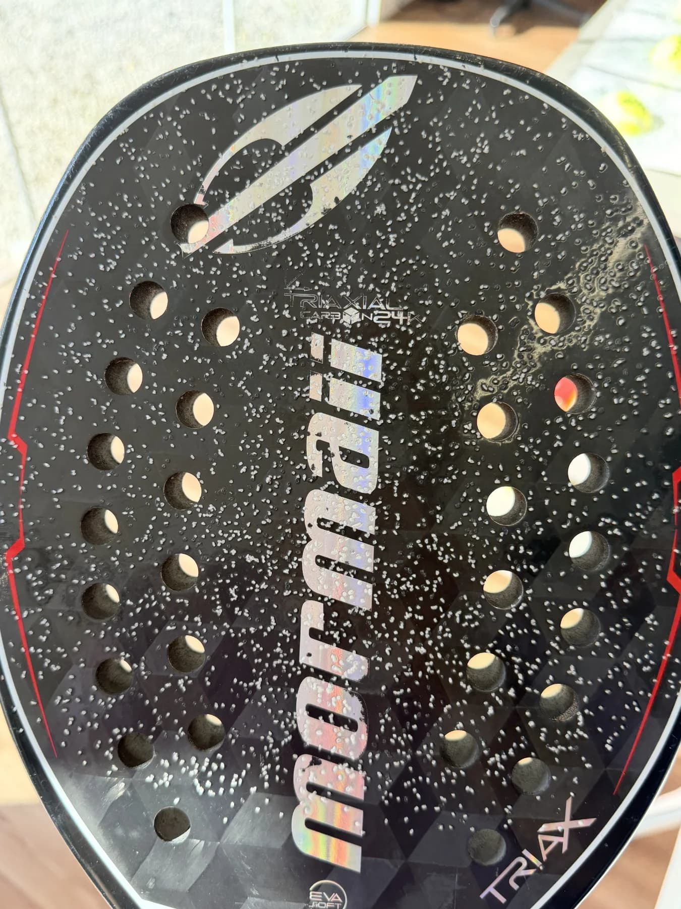 Raquete Beach Tennis Mormaii Triax - Usada - Carbono 24k - miniatura 3