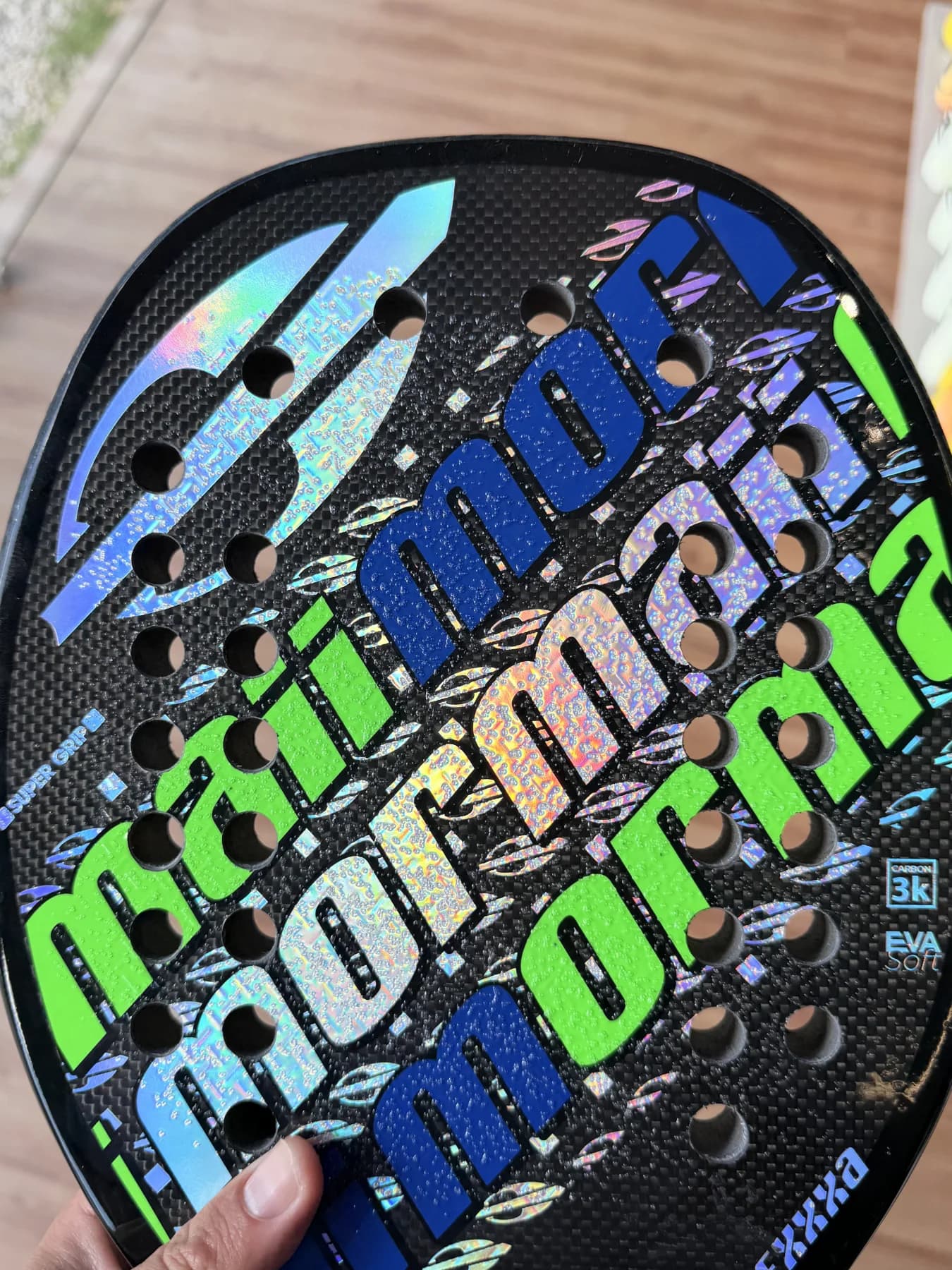 Raquete Beach Tennis Mormaii Flexxxa - Usada - Carbono 3k - miniatura 5