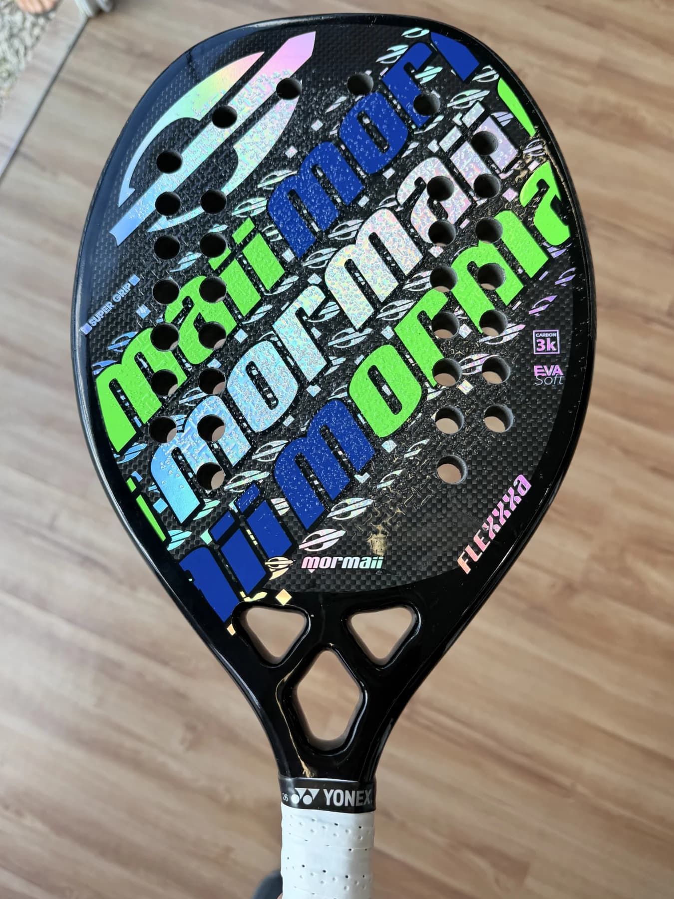 Raquete Beach Tennis Mormaii Flexxxa - Usada - Carbono 3k - miniatura 9