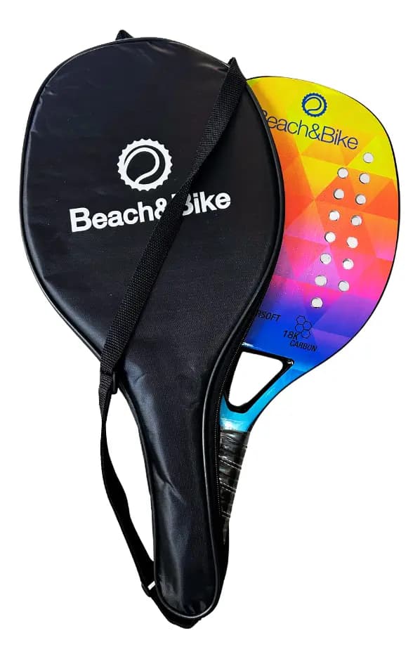 Raquete Beach Tennis Beach & Bike Supersoft - Carbono 18k - miniatura 3